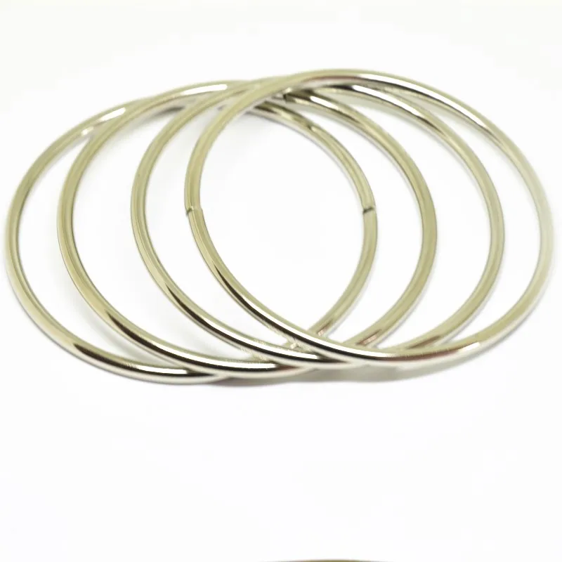 10pcs Big Circle Ring unwelded Inner Diameter Of 70mm DIY clothing accessories O Ring Silver Plated Backpack Collar Harness Ring