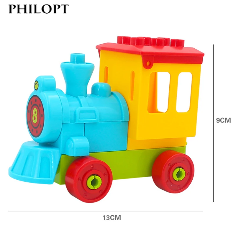 Car Model Children Assemble Toys Big Building Blocks Carriage Trailer Boat City Traffic Parts Toy For Children Compatible Bricks