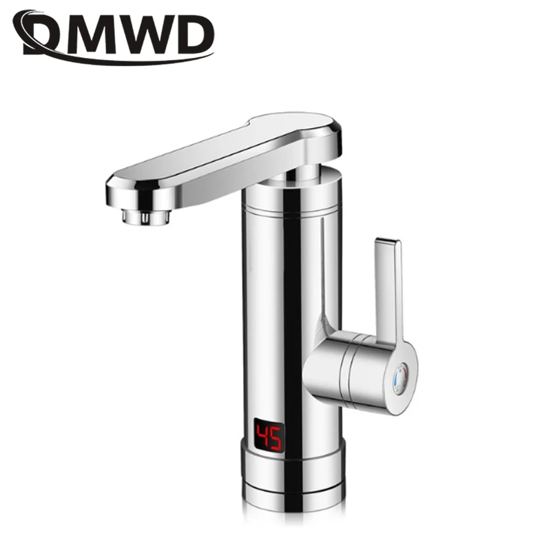 DMWD 3000W Electric Water Heater Tankless Instant Hot Water Tap Heater Electric Water Faucet Instant Heater Lateral Type 220V