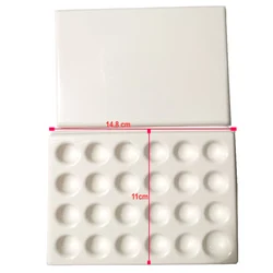 1PC Dental Lab  Mixing Watering Plate Wet Tray 24 pits plastic plate with plastic cover for glazing work in dental lab