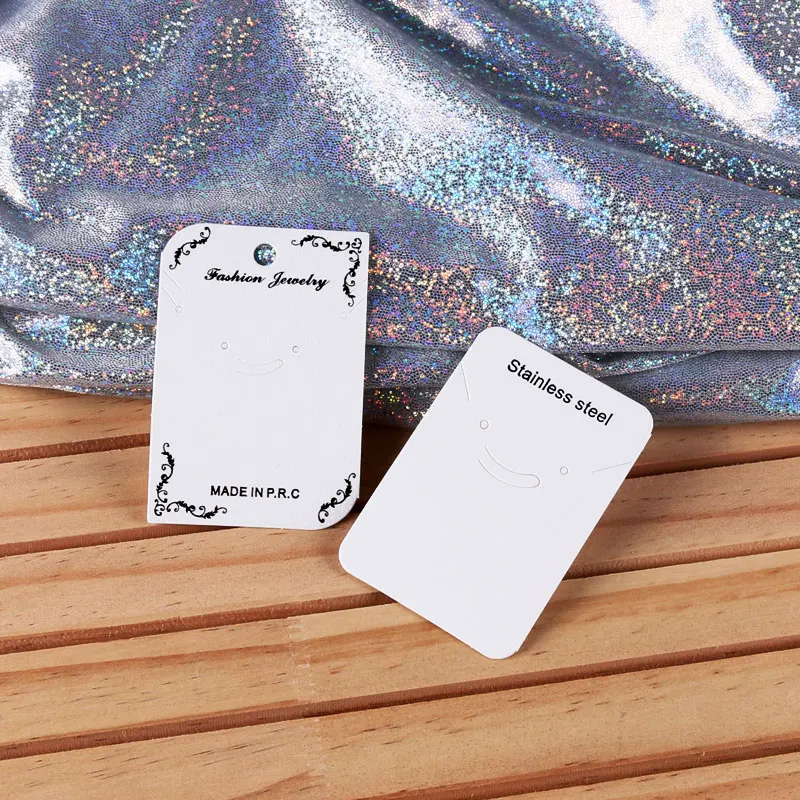 50Pcs/Lot Jewelry Earring Packaging Cards Stainless Steel Gift Label Boutique Necklace Charms Ring Display Package Ear Cards