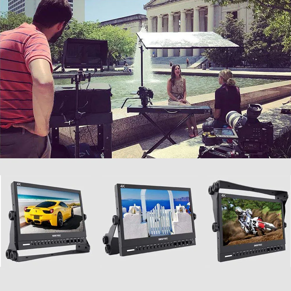 Seetec P133-9HSD 13.3 "carcaça de alumínio pro transmissão 4k monitor ultra hd 1920x1080 lcd ips tela 3g sdi 4k hdmi ypbpr av dvi