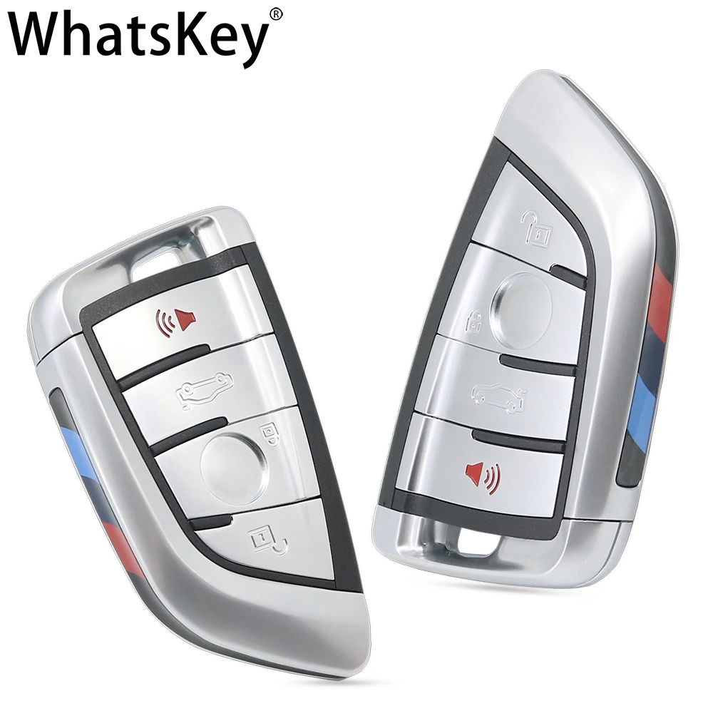 WhatsKey New Style Knife Smart Card Button Key Shell Cover per BMW 3/5/7 Series X1 X3 X5 G30 G20 Remote Key Case