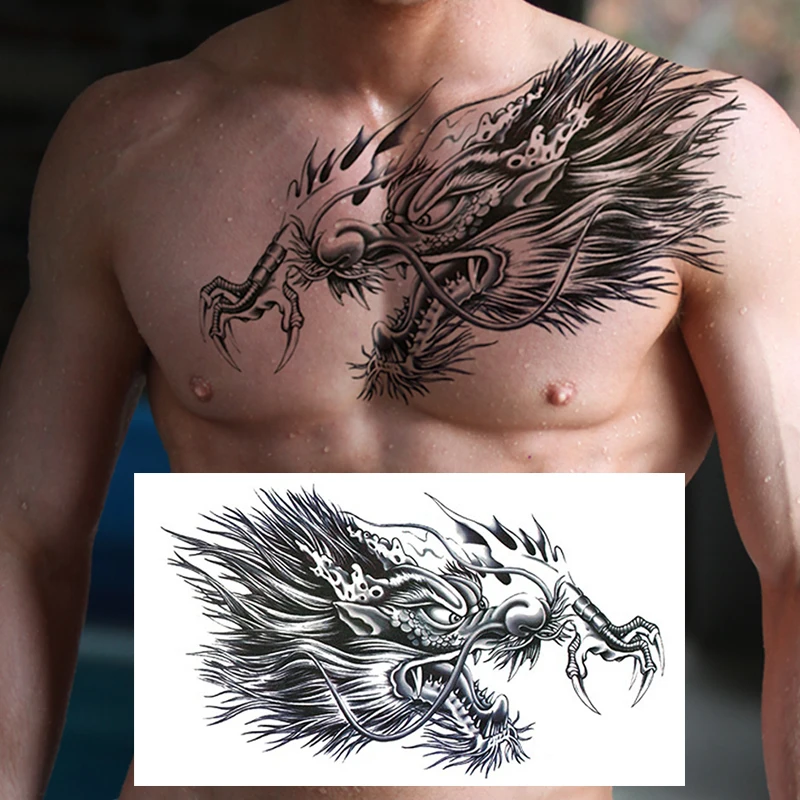 temporary tattoos for men shoulder tattoos large chest body sexy tattoo sticker waterproof tatoo fake boys make up pattern women