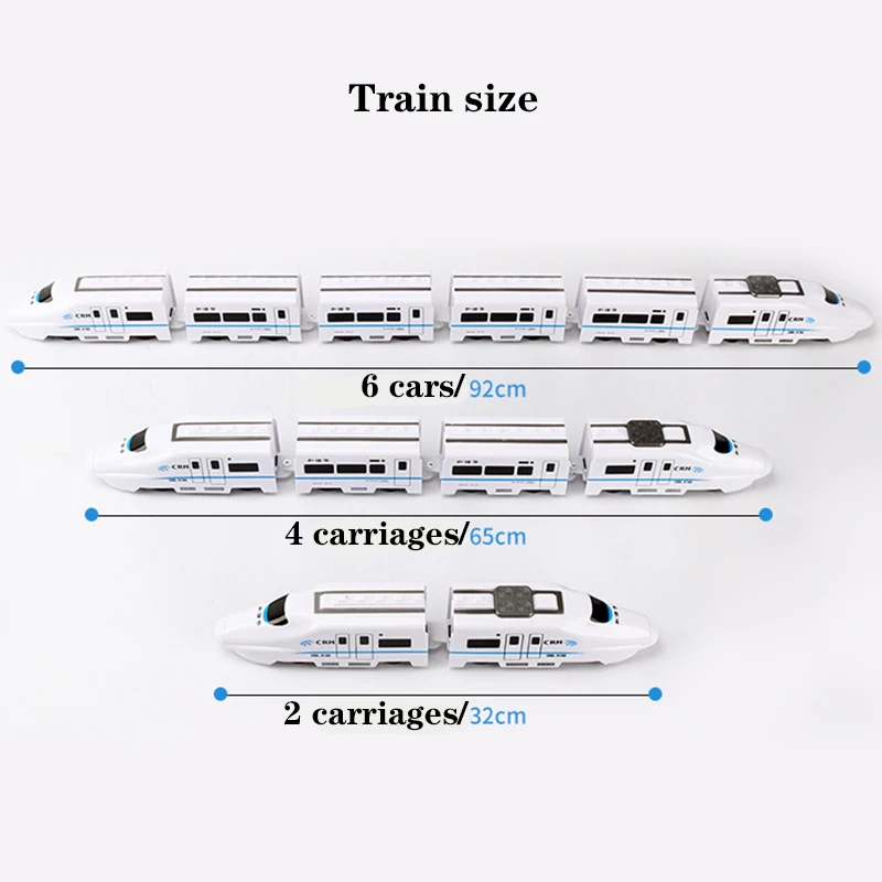 1:10 Harmony Railcar Simulation High-speed Railway Train Toys for Boys Electric Sound Light Train EMU Model Puzzle Child Car Toy