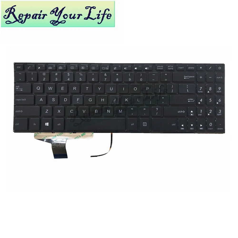 Imagem -02 - Teclado Retroiluminado para Asus Vivobook Pro 15 us Eua Espanhol X580 N580 X580vd X580gd Nx580v N580vd 0knb05600ta00 5605sp00