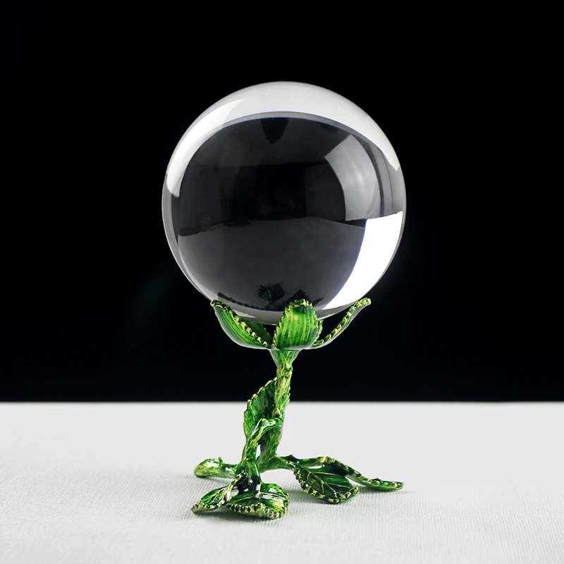 Retro Metal Flower Base Stand for Crystal Ball Craft Glass Sphere Photography Lensball Display Holder