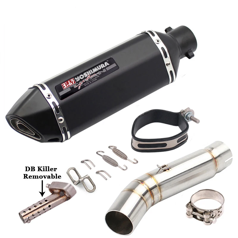 Motorcycle Exhaust Modified Escape Moto Yoshimura Muffler Silencer with Slip on Link pipe For YAMAHA Tenere 700 XTZ700 2019-2021