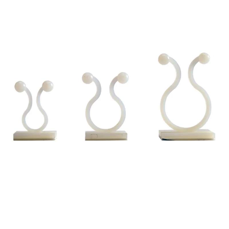 10pcs Self-adhesive cable clamp Holder desk Wire organizer Invisible plant support clip Vine Climbing Wall Fixer Sticky Hook