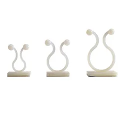 10pcs Self-adhesive cable clamp Holder desk Wire organizer Invisible plant support clip Vine Climbing Wall Fixer Sticky Hook