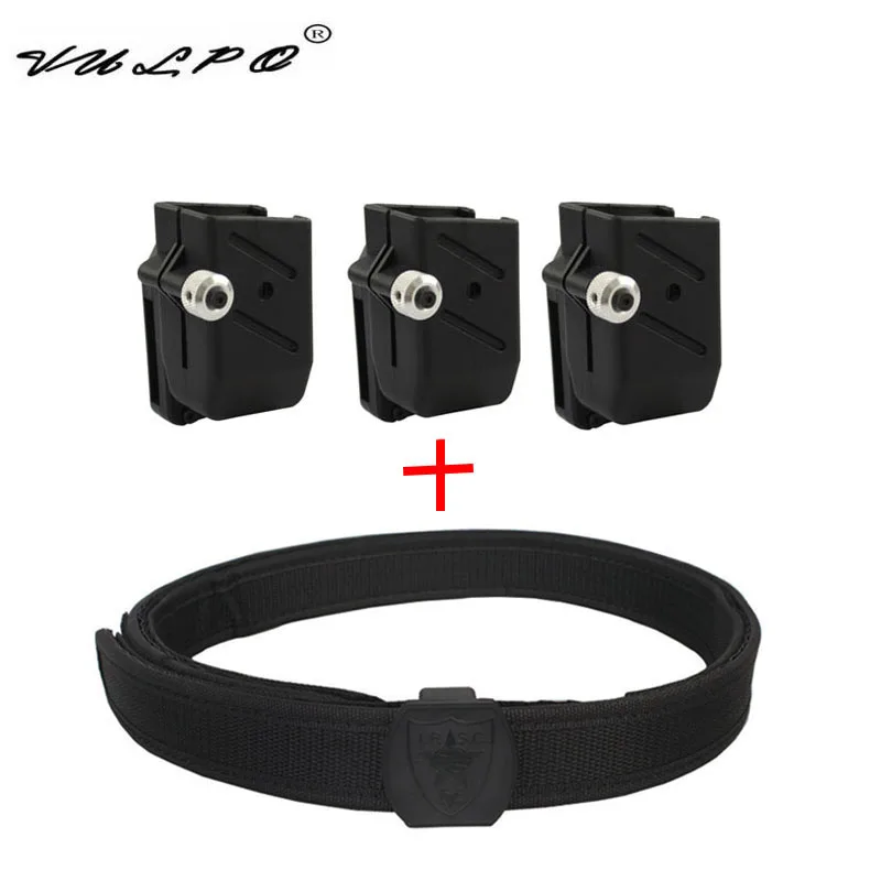 VULPO High quality IPSC Shooting Belt Speed Magazine Pouch Set Tactical Belt Mag Holster Pistol Quick Magazine Pouch