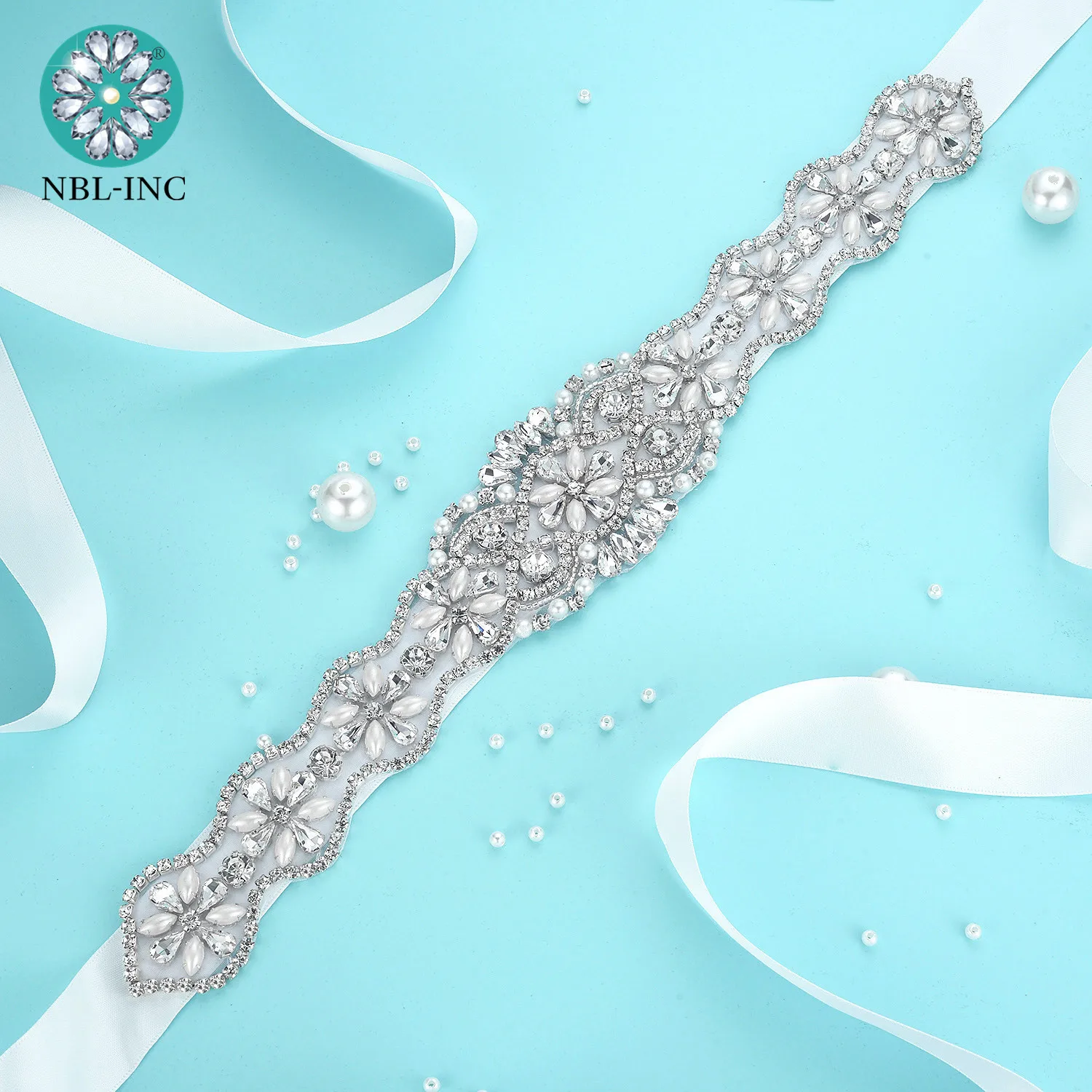 (1) Kim Cương Giả Cô Dâu Dây Đám Cưới Với Diamante Pha Lê Áo Cưới Phụ Kiện Tất Đai Áo Cưới WDD1046