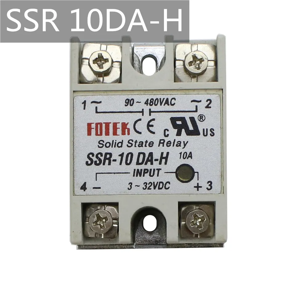 Solid State Relay SSR-40DA-H 10DA-H  25DA-H3-32VDC TO 90-480VAC Resistance Regulator