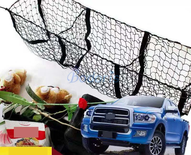 لفورد F150 F650 أطلس العشاء واجب الحارس البيك اب سيارة جذع الحقيبة أشتات تخزين شبكات غطاء البضائع منظم السيارات اكسسوارات