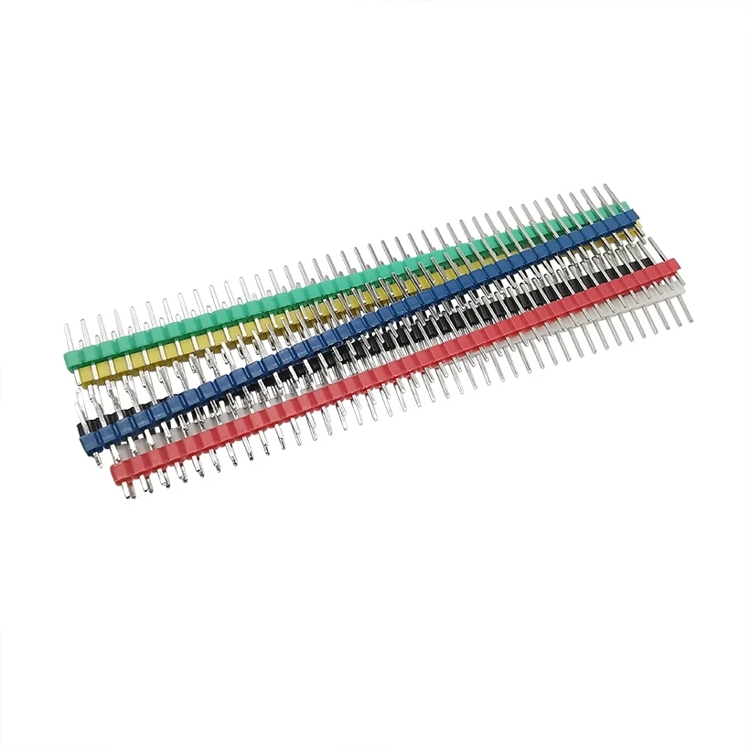 30 pz 40 Pin passo 2.54mm dritto singola fila maschio spina Pin Header Pin Breakable PCB Board Pin Strip Connector Kit per Arduino