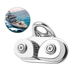 Cornamusas de acero inoxidable 316 para barco, cornamusas de leva con anillos líderes, accesorios de abrazadera de cuerda para barco