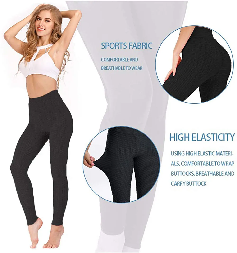 Butt Lifting Anti Cellulite Sexy Leggings for Women High Waisted Yoga Pants Workout Tummy Control Sport Tights