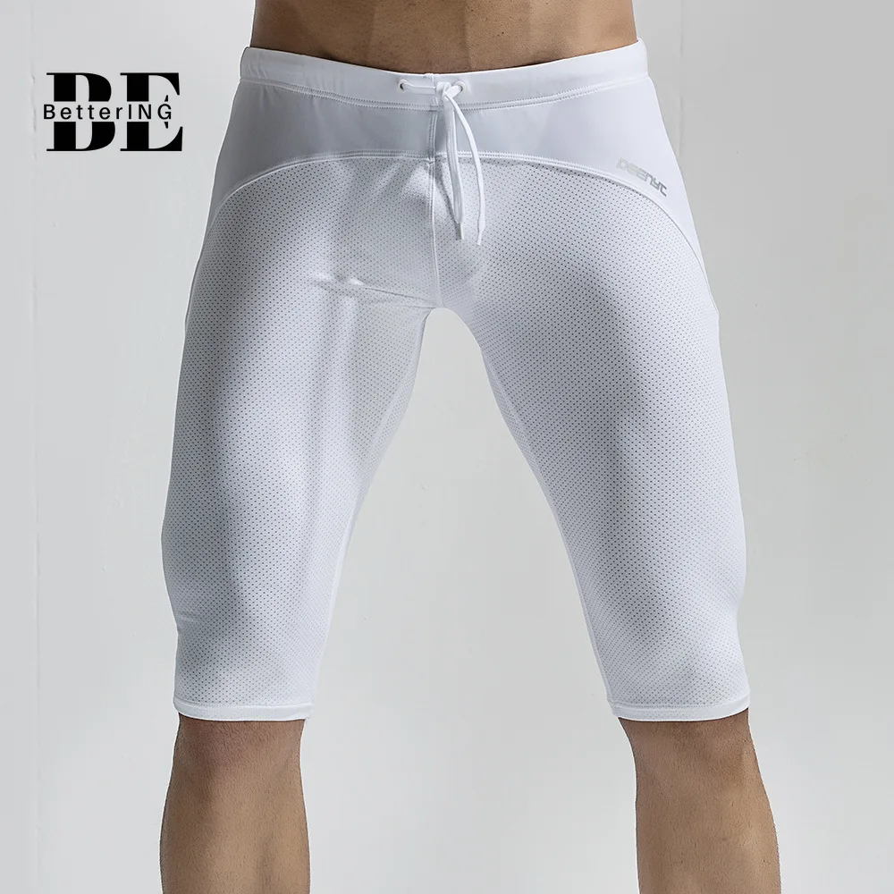 Summer New Fashion Sports Fitness Pants Men Mesh Breathable Quick Dry Playing Sports Tight Shorts Thin Straight Beach Shorts