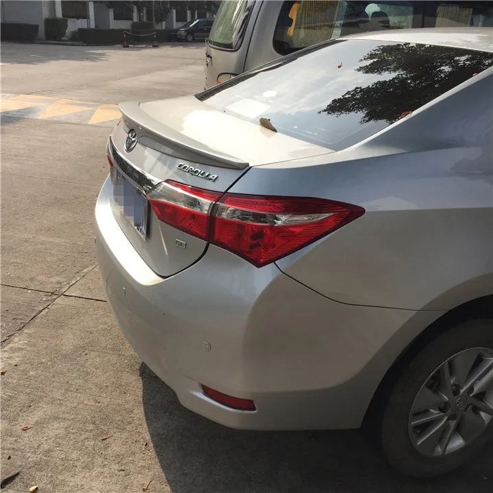 Alerón trasero de alta calidad para coche, accesorio para TOYOTA Corolla 2014-2016, Material ABS, imprimación de Color