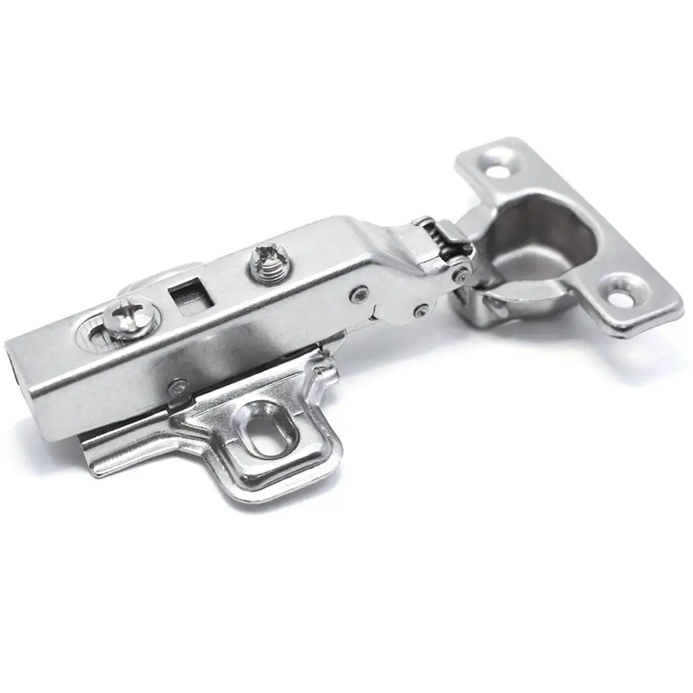 Adjustable Cabinet Door Hinges 26 Cup Soft Self Closing Kitchen Frameless Steel Small Hinges 95 Degree Opening Buffer Dampers