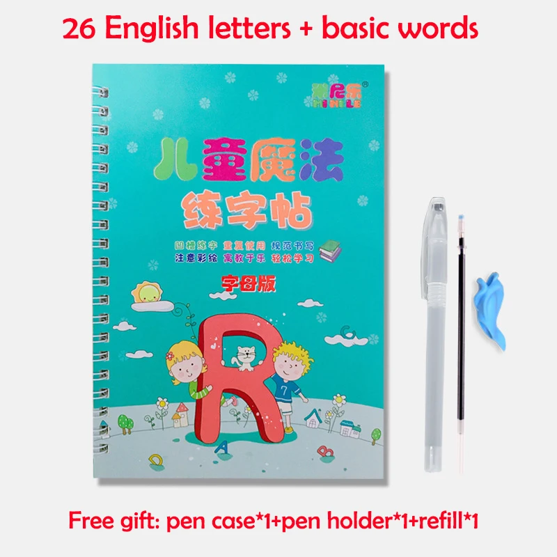 

26 English Copybook Calligraphy Copybook For Adult Children Exercises Calligraphy Practice Word Book libros Beginners