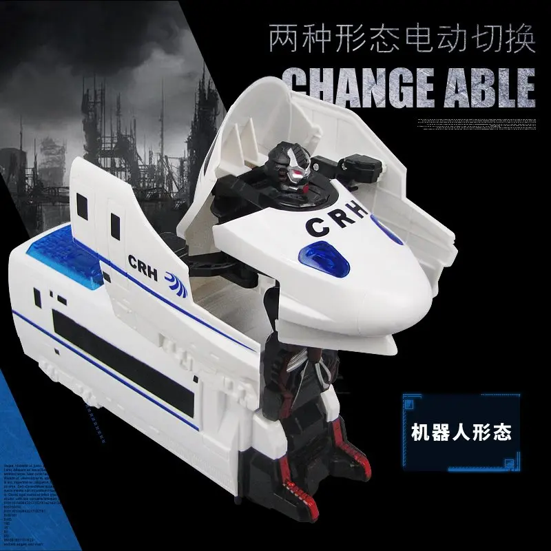 Đường Sắt Cao Tốc Xe Lửa Điện Tự Động Robot Biến Hình Đa Năng Đồ Chơi Xe Lửa