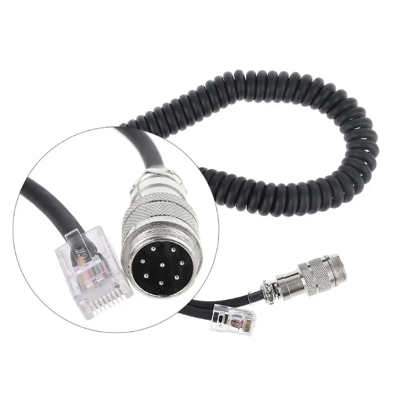 2022 New 8Pin to RJ-45 Modular Plug Mic Cable Adapter for Yaesu Microphone MD-200 MD-100