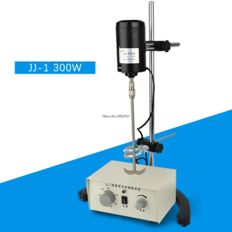 220V Laboratory Electric Mixer Digital Display Lab Agitator Overhead Laboratory Stirrer 300W 3000RPM 0-120MIN