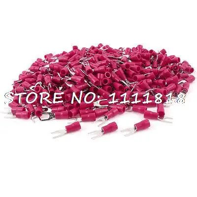 

1000 Pieces SV1.25-4S Fork Type Pre Insulated Wiring Terminals Red for AWG 22-16