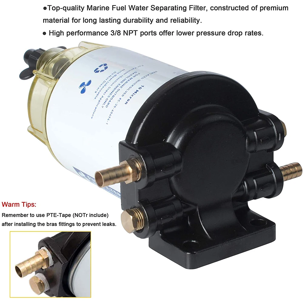 S3213 Fuel Water Separator Filter Assembly Compatible with Outboard Motor Mercury Yamaha Racor Sierra Engine Boat 10 Micron