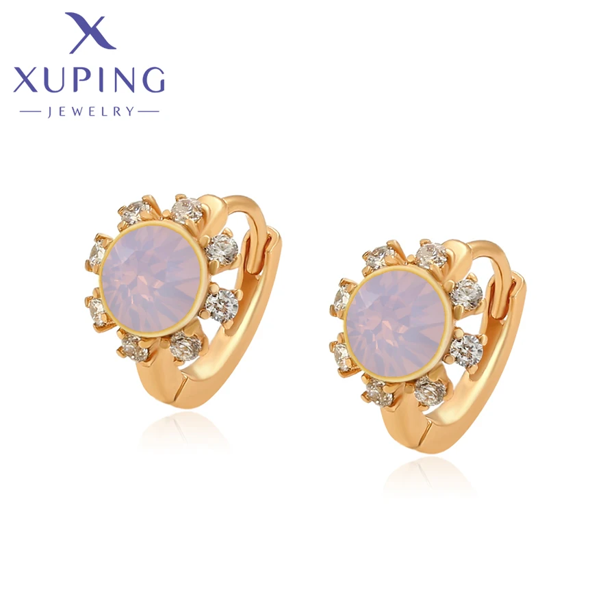 Xuping Jewelry New Arrival Elegant Gold Plated Crystals Earrings for Women Party Gift A00737876