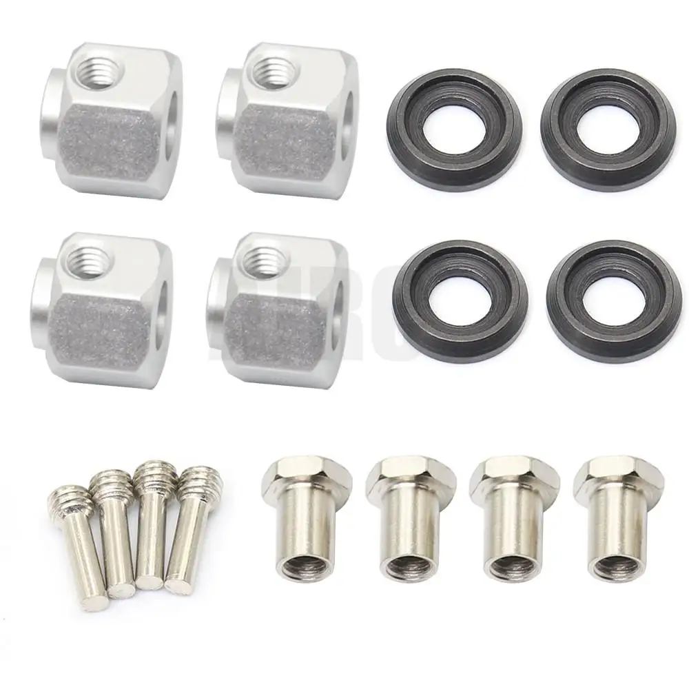 6-12 مللي متر ل 1/10 Trax ل TRX4 G500 K5 المدافع TRX6 g63 RC الشاحنات عجلات قطع غيار السيارات اكسسوارات توسيع محول توسيع Se #3