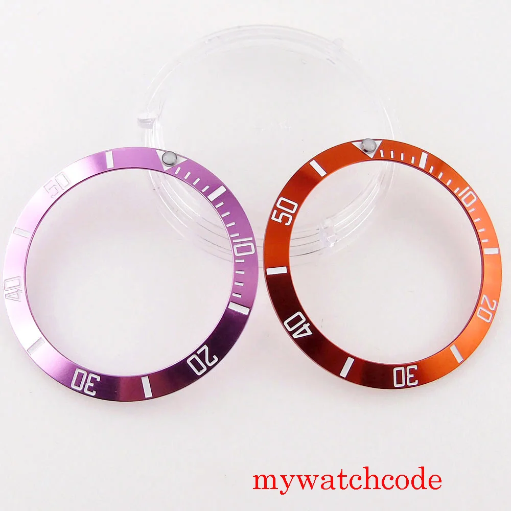38มม.* 30.6มม.ฝาโลหะผสมใส่แหวนสำหรับ40มม.นาฬิกา Slope นาฬิกาข้อมือสีส้ม/สีม่วงสี
