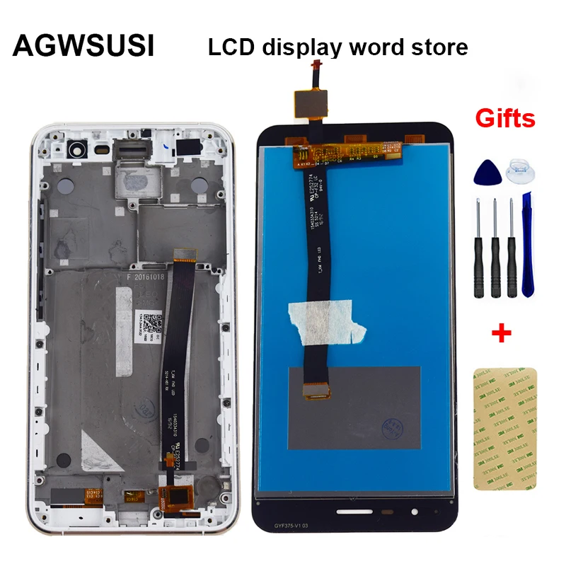 

For Asus ZenFone 3 ZE520KL Z017D Z017DA Z017DB LCD Display Monitor Screen + Touch Screen Digitizer Sensor Panel Assembly Frame