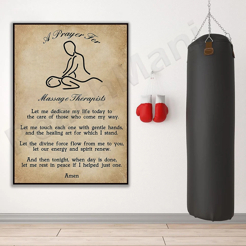 Massage Therapist Print, Prayer Print Canvas Wall Art Poster Home Gift Decor Gift