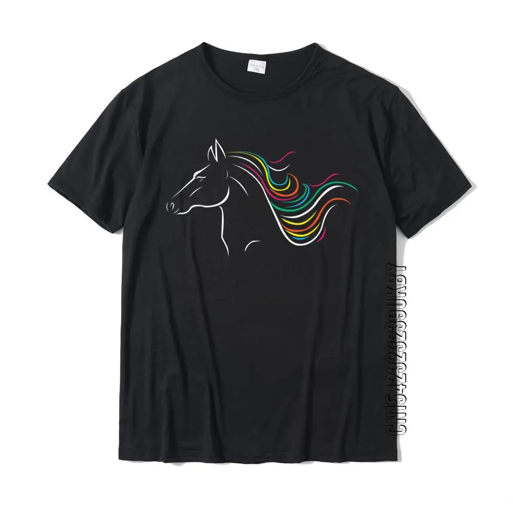 Horse Art T Shirt Equestrian Horse Riding Lover Design Cotton Men's Tees Summer Newest T Shirt