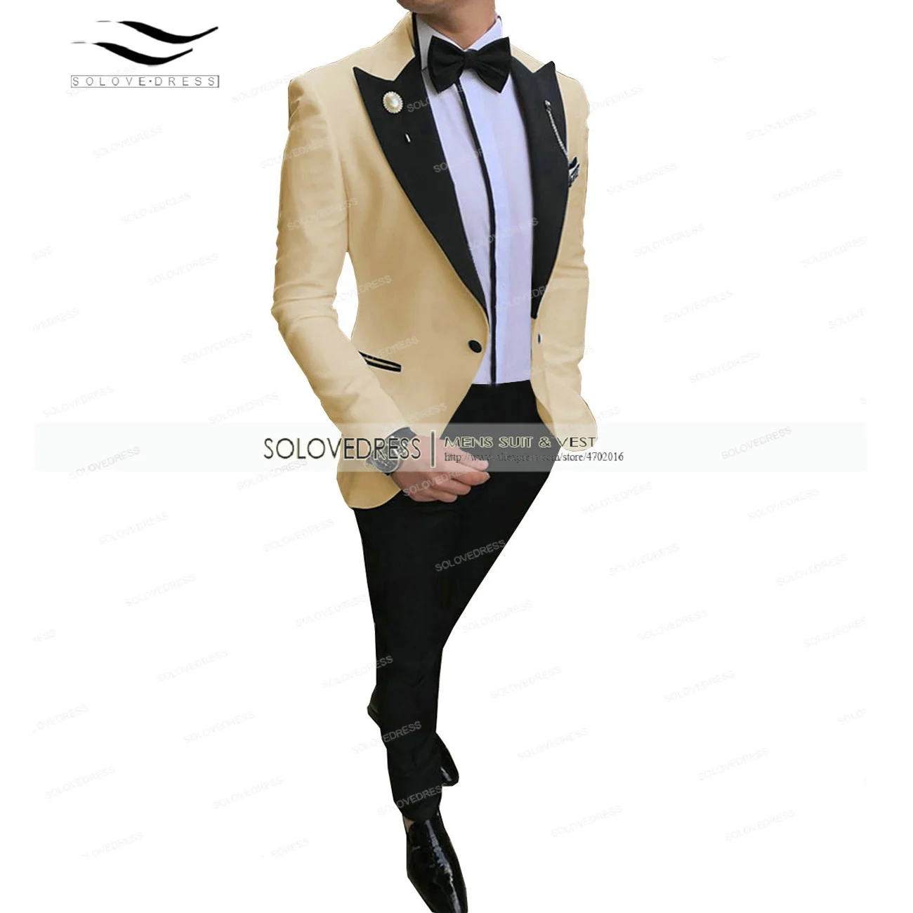 

2 Piece White Formal Men's Suits Regular Fit Wool Prom Champagne Tuxedos Business Jacket Red Blazer+Pants For Wedding Groomsmen