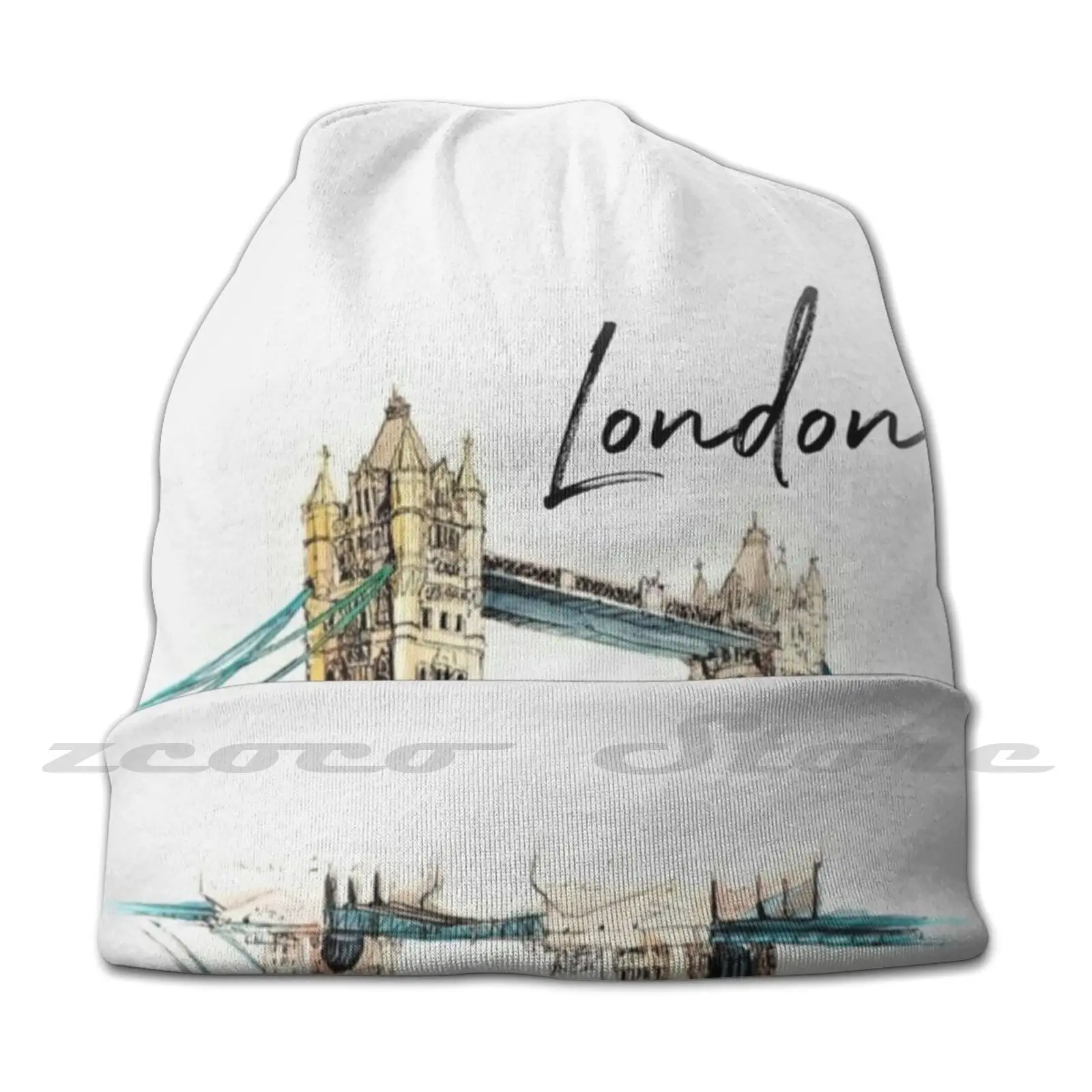 London City Tower Bridge Adult Kids Knit Hat Hedging Cap Outdoor Sports Breathable London City Bridge Tower Bridge Uk England