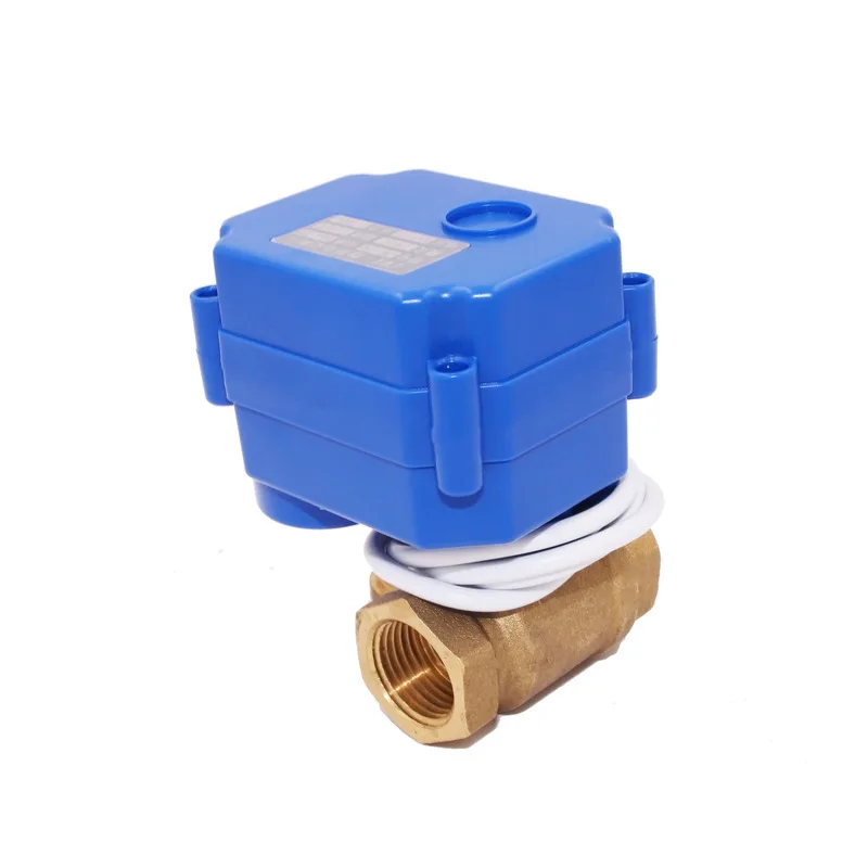 DN15 Motorized Ball Valve 2-way Brass Electric Ball Valve 2-wire Electric Actuator With Full Port AC/DC/ADC 220V 9-24V