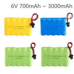 6.0V akumulator NI-MH NI-CD bateria 700mAh 1400mAh 1800mAh 2400mAh 2800mAh na zabawki zdalnie sterowane samochody ciężarówki czołgi zabawki zdalnie sterowane 6V