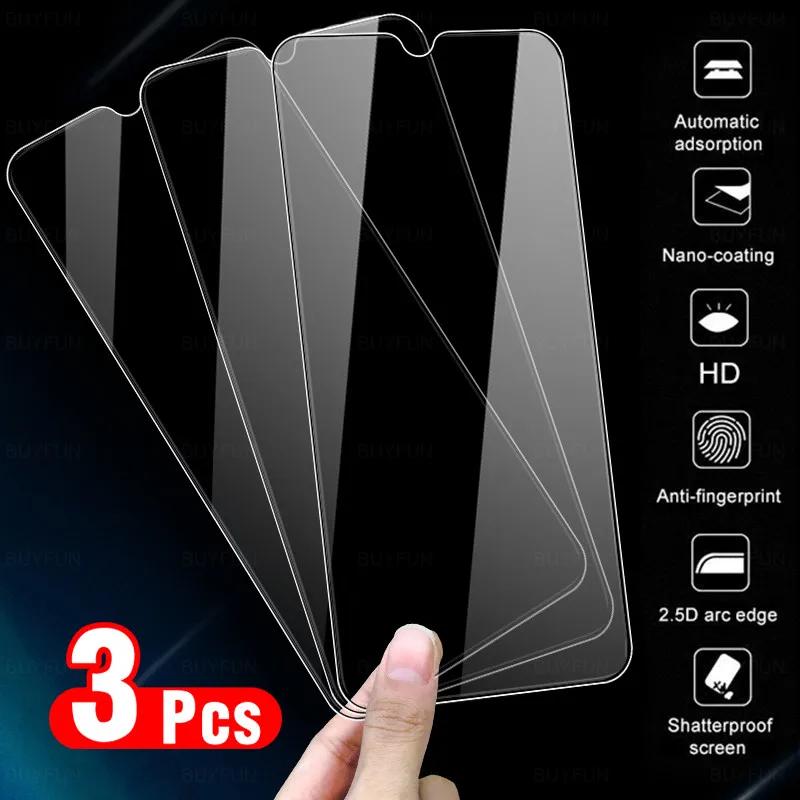 3pcs Tempered Protective Glass For Samsung Galaxy A22 A32 A52 A72 A 22 32 52 72 4G 5G 2021 Screen Protector 9D Cover Phone Film