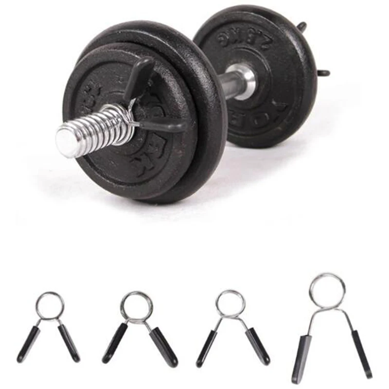 1 Piece 25/28/30 mm Barbell Clamp Spring Collar Clips Gym Weight Dumbbell Lock Standard Lifting Kit Barbell Lock