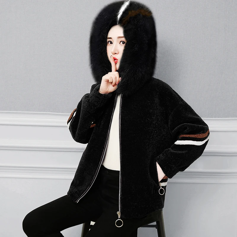 

Winter Jacket Women Faux Fur Coat Hooded Furry Jacket Plus Size Short Korean Jackets for Women Veste Fourrure Femme