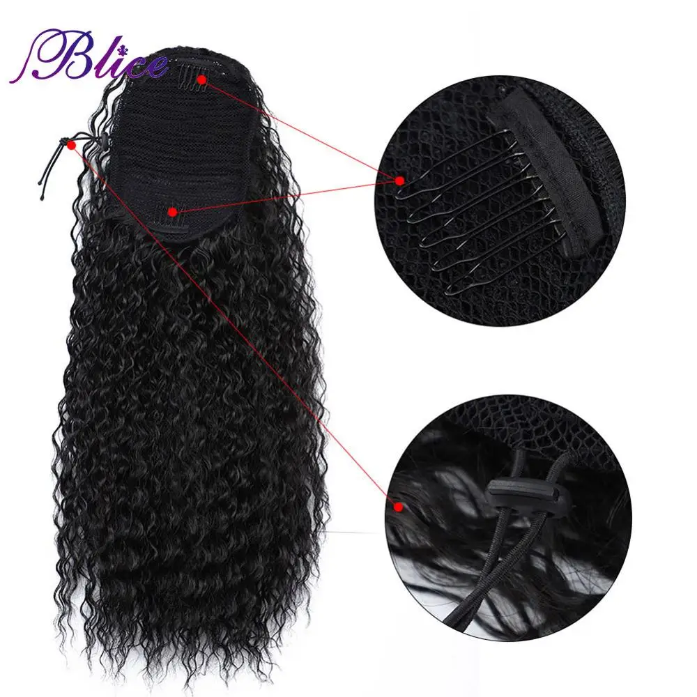 Blice Synthetic Afro Kinky Curly Hairpiece Ponytail 18\