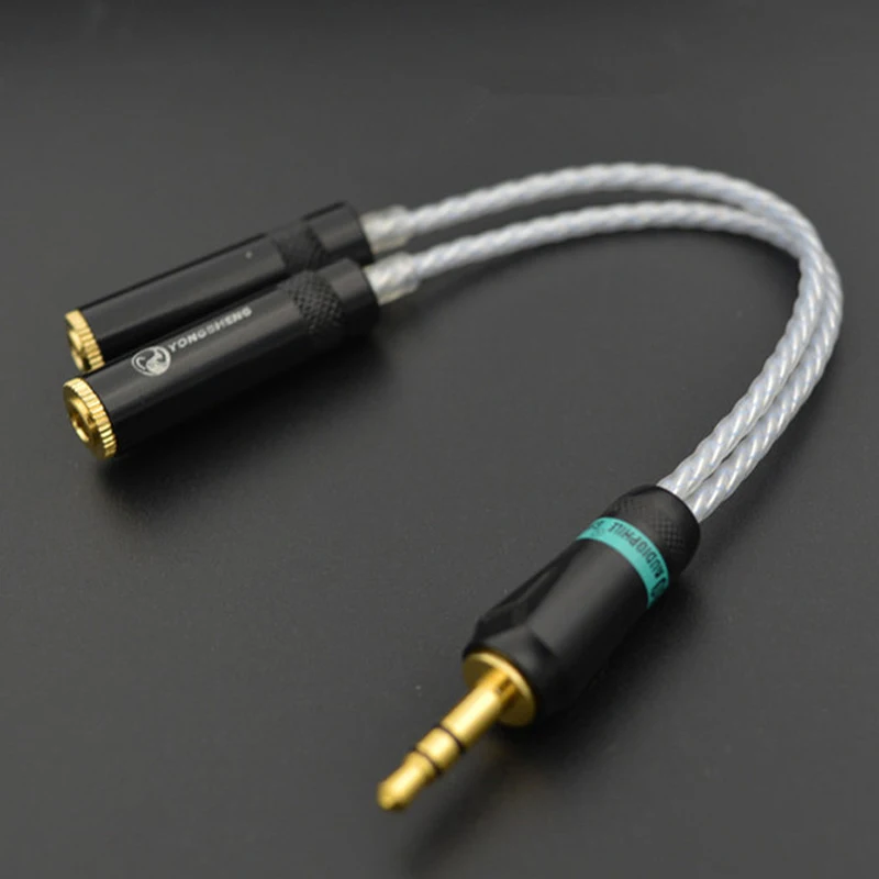 AUX Cable Jack 3.5mm Audio Cable  3.5mm Male to 2 3.5mm Female Cable Nordost odin 3 Line In Car Aux Cable Headphone Amplifier