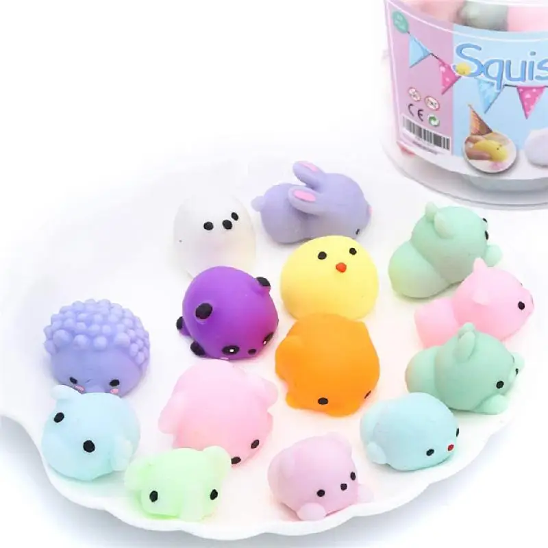 24pcs Squishy Toy Cute Animal Antistress Ball Squeeze Mochi Rising Toy Abreact Soft Sticky Squishi Stress Relief Toys Funny Gift