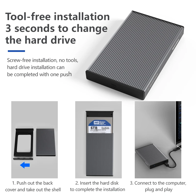 Blueendless HD 2.5 Usb 3.0 HDD Case Hard Disks HD Externo 3.0 for PC Accessories Laptop External Hard Drive