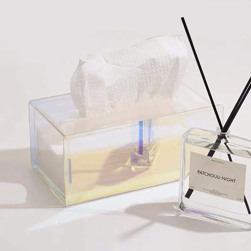 

коробка для салфеток Extracting Papers Box Dazzle Acrylic Tissue Boxes Nordic Magic Color Minimalist Pearl Gloss Paper Case