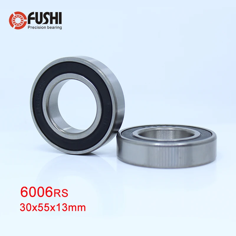 

6006RS Bearing ABEC-3 2PCS 30*55*13 mm Deep Groove 6006-2RS Ball Bearings 6006RZ 180106 RZ RS 6006 2RS EMQ Quality