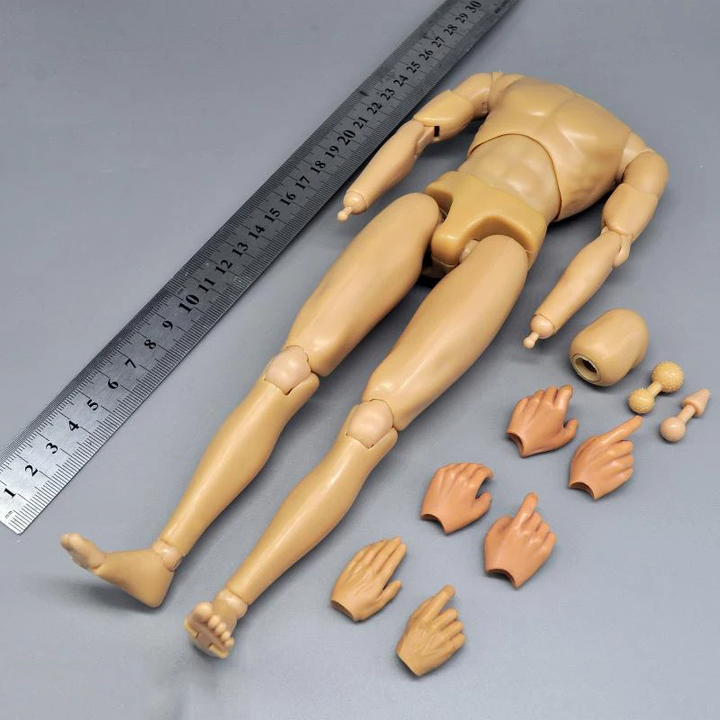 In Stock For Sale Normal Male Body 1/6th With Shoes Foot Hand Neck Connector Body Figures Can Suit Mostly 12inch Accessories